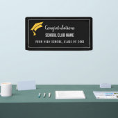 Black Custom Club Graduation Banner (Messe)