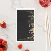 Black Custom Family Name Fall Foliage Serviette (Beispiel)