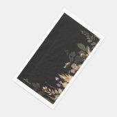 Black Custom Family Name Fall Foliage Serviette (Ecke)