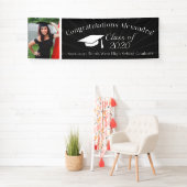 Black Custom Foto 8' Wide Abschluss Banner (Insitu)