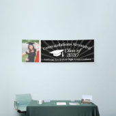 Black Custom Foto 8' Wide Abschluss Banner (Messeveranstaltung)