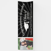 Black Custom Foto 8' Wide Abschluss Banner (Vertikal)
