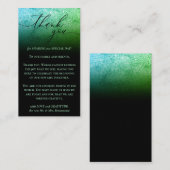 Black Custom Foto Glitz Green Vielen Dank Begleitkarte (Vorne/Hinten)