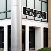 Black Custom Now Open Banner (Äußeres Gebäude)