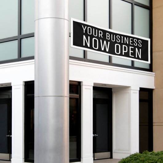 Black Custom Now Open Banner (Äußeres Gebäude)
