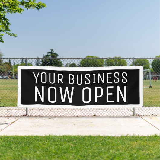 Black Custom Now Open Banner (InSitu)