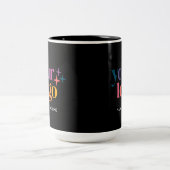 Black Custom Promo Business Logo Mug Zweifarbige Tasse (Mittel)