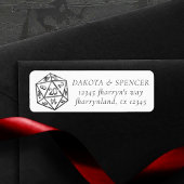 Black D20 Crit | RPG Tabletop Fantasy Würfel Addre