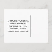 Black D20 Dice Gamer Save the Date Postcard Ankündigungspostkarte (Rückseite)