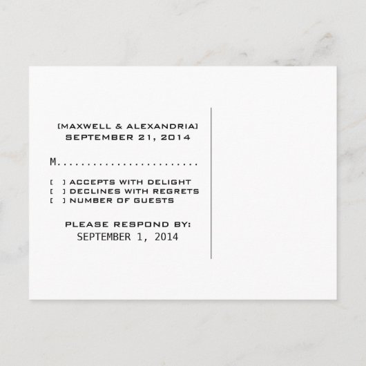 Black D20 Dice Gamer UAWG Postcard Einladungspostkarte (Rückseite)