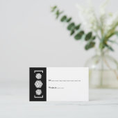 Black D20 Dice Gamer Wedding Platzkarte (Stehend Vorderseite)