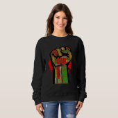 Black Dad African American Melanin Pride Black His Sweatshirt (Vorne ganz)