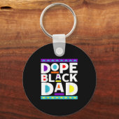 Black Dad New Dad Fathers Day Gift African America Schlüsselanhänger (Vorderseite)