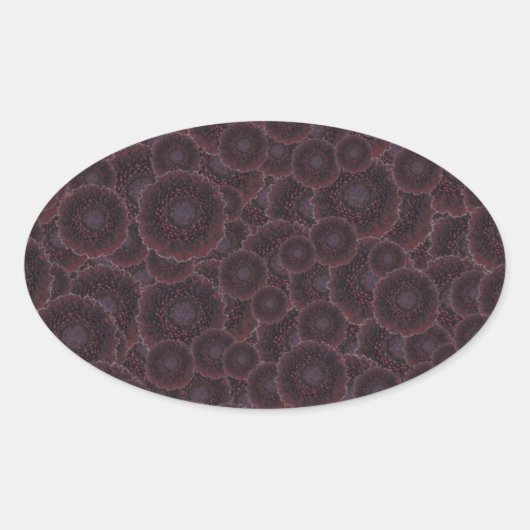 Black Dahlias Ovaler Aufkleber (Vorderseite)