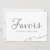 Black Dainty Script-Gastgeschenke Hochzeiten Signi Einladung (Vorderseite)