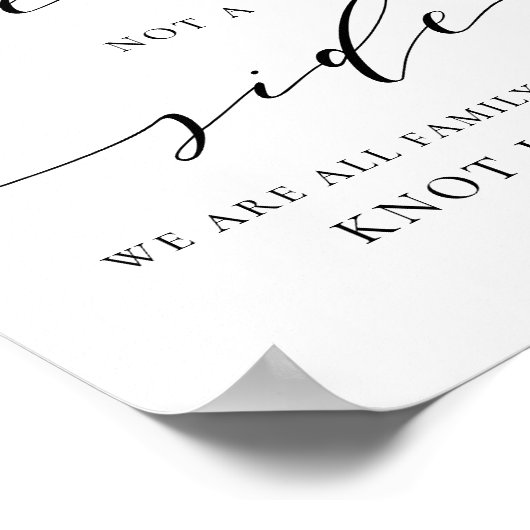 Black Dainty Script Wählen Sie einen Platz nicht e Poster (Ecke)