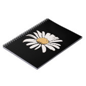 Black Daisy Floral Foto Notebook Notizblock (Linke Seite)