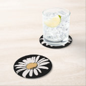 Black Daisy Floral Untersetzer (Vor Ort)