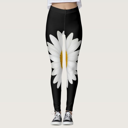 Black Daisy Leggings (Vorderseite)