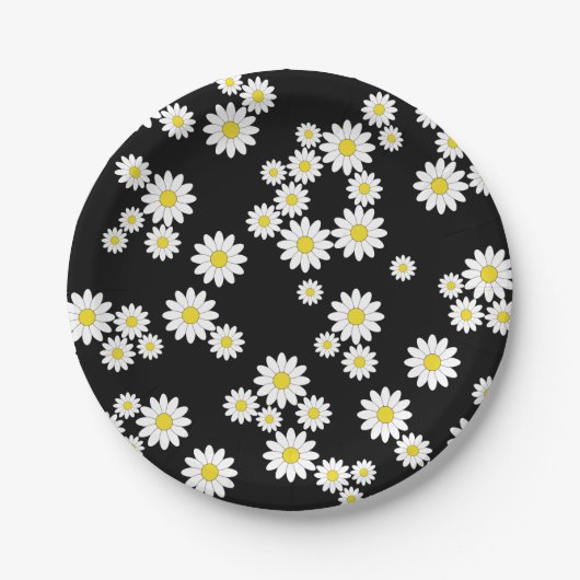 Black Daisy Paper-Teller Pappteller (Vorderseite)
