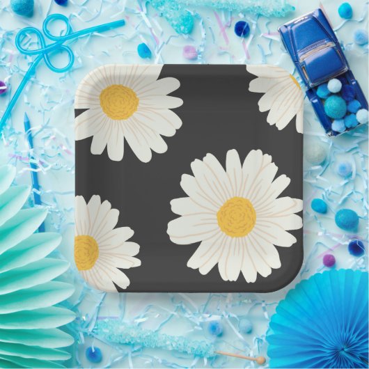 Black Daisy Paper-Teller Pappteller (Party)