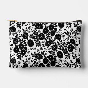 Black Daisy Pattern Art Zubehörtasche