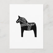 Black Dala Horse Postkarte (Vorderseite)
