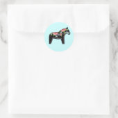 Black Dala Horse Sticker (Tasche)