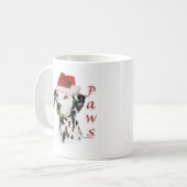 Black Dalmatiner Santa Paws Kaffeetasse (Vorderseite Links)