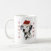 Black Dalmatiner Santa Paws Kaffeetasse (Links)