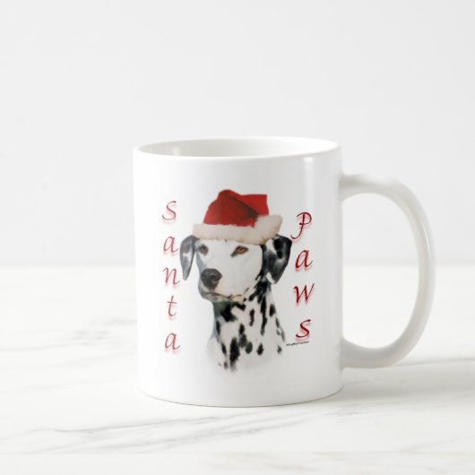 Black Dalmatiner Santa Paws Kaffeetasse (Rechts)