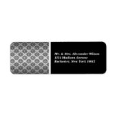 Black Damask Address Address Labels (Vorne)