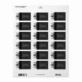 Black Damask Address Labels - Adressaufkleber (Vorne)