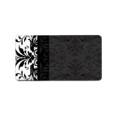 Black Damask Address Labels - Adressaufkleber (Vorne)