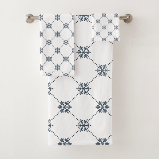 Black Damask Badetuch Set (Insitu)