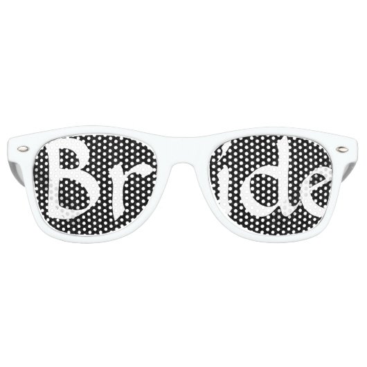 Black Damask Bride Fun Junggeselinnen-Abschied Sonnenbrille (Vorderseite)
