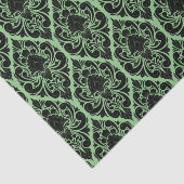 Black Damask Brocade auf jeder Hintergrund-Decoupa Seidenpapier (Ausschnitt)