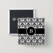 Black Damask Button (Vorne & Hinten)