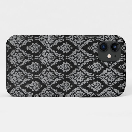 Black Damask Case-Mate iPhone Hülle (Rückseite (Horizontal))