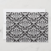 Black Damask Foto 50. Hochzeitstag Einladung (Rückseite)