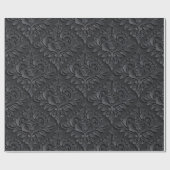 Black Damask Geschenkpapier (Flach)