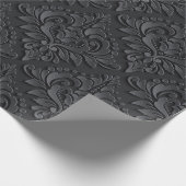 Black Damask Geschenkpapier (Ecke)