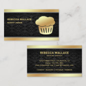 Black Damask Gold Fossilienmuseum Monte San Giorgi Visitenkarte (Vorne/Hinten)