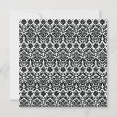 Black Damask Hochzeitseinladung - Anpassen Sie es  Einladung (Rückseite)