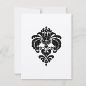 Black Damask Hochzeitseinladungen Einladung (Rückseite)