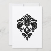 Black Damask Hochzeitseinladungen Einladung (Vorderseite)