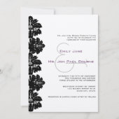 Black Damask Hochzeitseinladungen Einladung (Vorderseite)