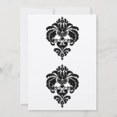 Black Damask Hochzeitseinladungen Einladung (Rückseite)