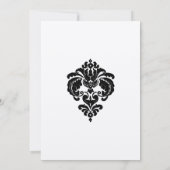 Black Damask Hochzeitseinladungen Einladung (Rückseite)