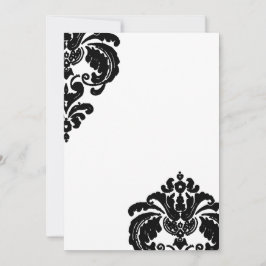 Black Damask Hochzeitseinladungen Einladung